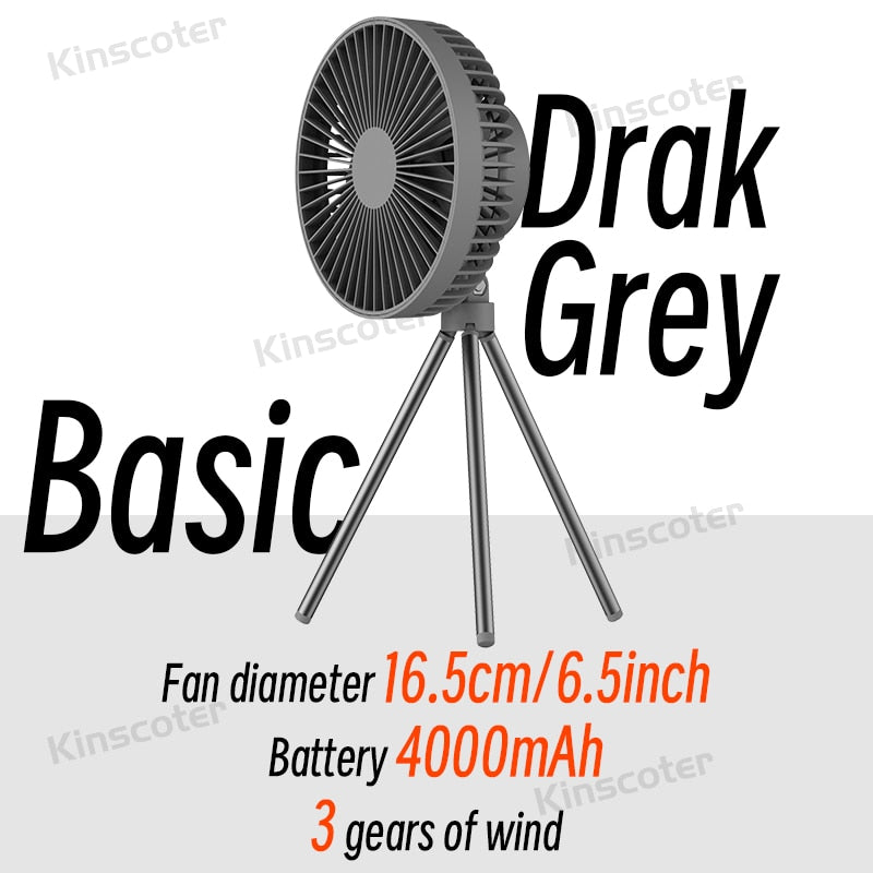 10000mAh Portable Camping Fan