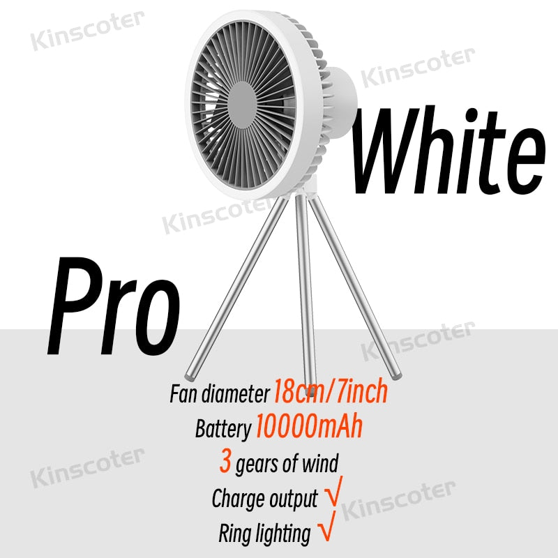 10000mAh Portable Camping Fan